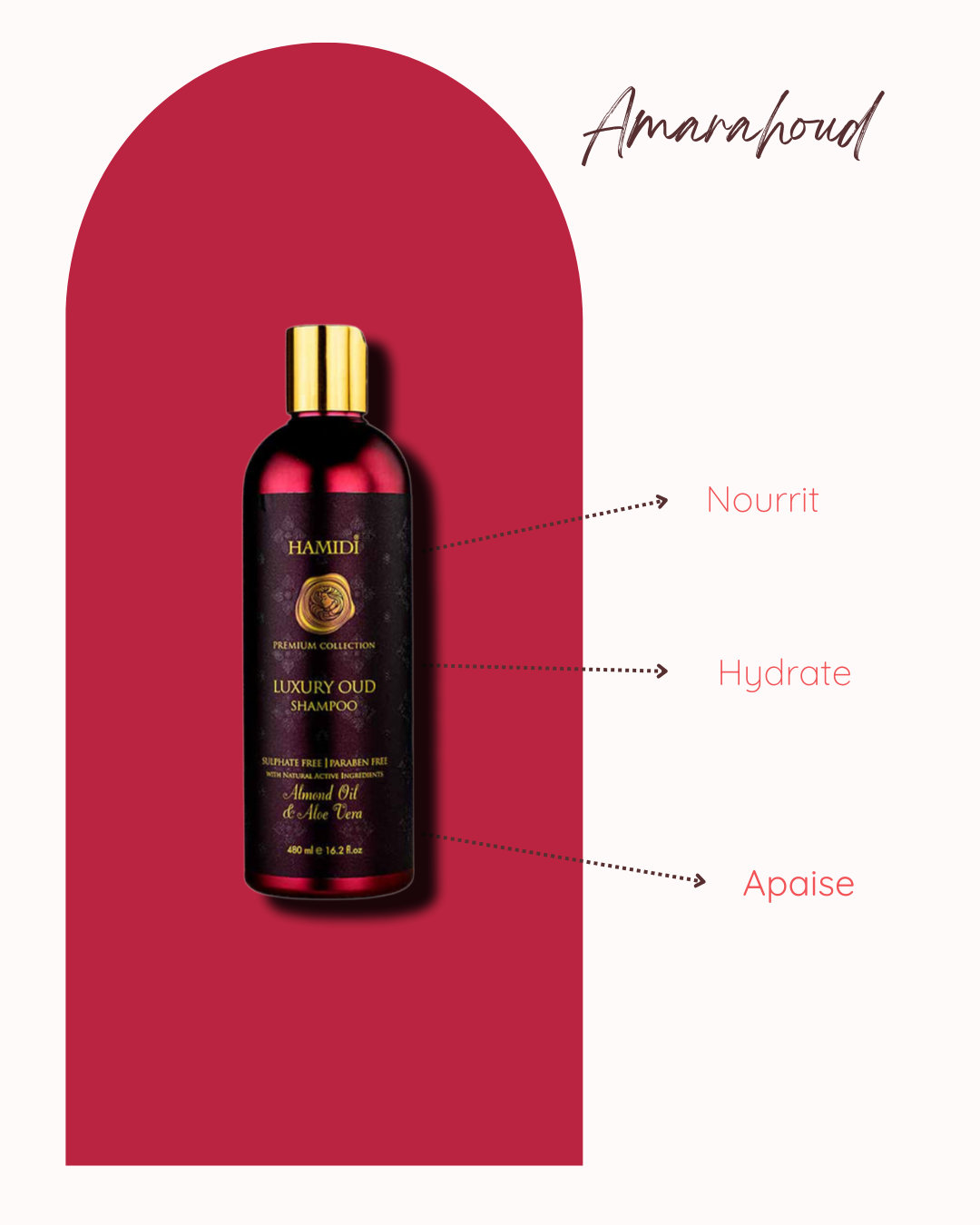 Shampoing à l'Huile d'Amande Et Aloé Vera - 480ML